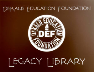 DeKalb Education Foundation Legacy Library plaque
